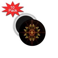 Fractal Floral Mandala Abstract 1 75  Magnets (10 Pack)  by Celenk