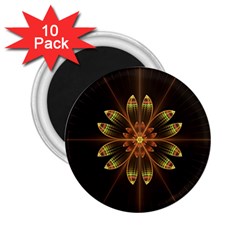 Fractal Floral Mandala Abstract 2 25  Magnets (10 Pack)  by Celenk