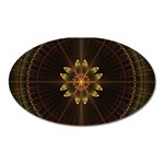 Fractal Floral Mandala Abstract Oval Magnet Front