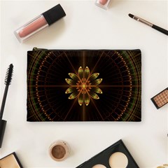 Fractal Floral Mandala Abstract Cosmetic Bag (medium)  by Celenk