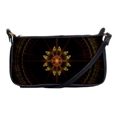 Fractal Floral Mandala Abstract Shoulder Clutch Bags by Celenk