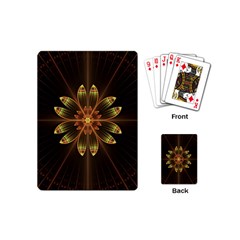 Fractal Floral Mandala Abstract Playing Cards (mini)  by Celenk