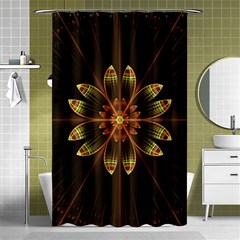 Fractal Floral Mandala Abstract Shower Curtain 48  X 72  (small)  by Celenk