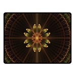 Fractal Floral Mandala Abstract Double Sided Fleece Blanket (Small)  45 x34  Blanket Back