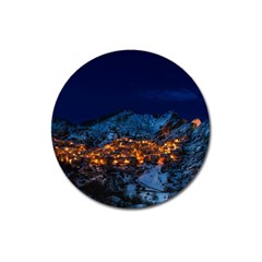 Castelmezzano Italy Village Town Magnet 3  (round)