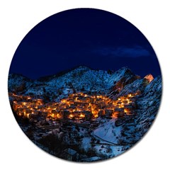 Castelmezzano Italy Village Town Magnet 5  (round)