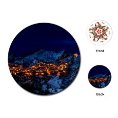 Castelmezzano Italy Village Town Playing Cards (round)  by Celenk