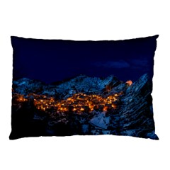 Castelmezzano Italy Village Town Pillow Case by Celenk