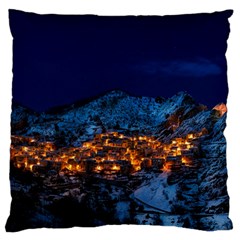 Castelmezzano Italy Village Town Large Cushion Case (two Sides) by Celenk