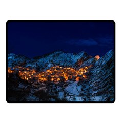 Castelmezzano Italy Village Town Double Sided Fleece Blanket (small)  by Celenk