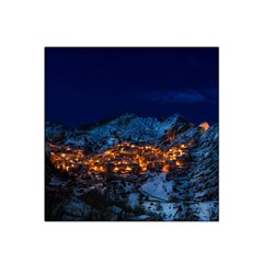 Castelmezzano Italy Village Town Satin Bandana Scarf by Celenk