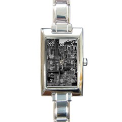 Venice Italy Gondola Boat Canal Rectangle Italian Charm Watch