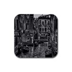 Venice Italy Gondola Boat Canal Rubber Square Coaster (4 pack)  Front