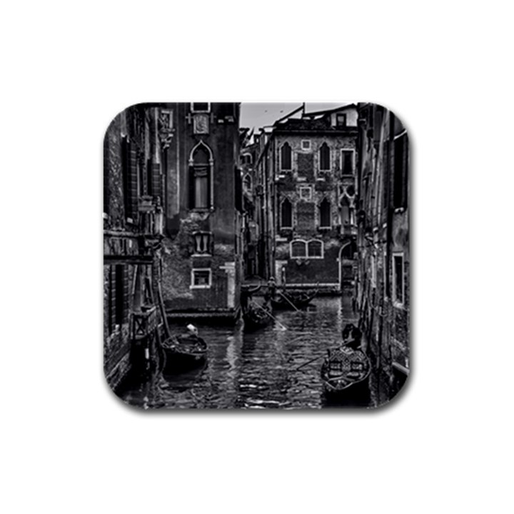 Venice Italy Gondola Boat Canal Rubber Square Coaster (4 pack) 