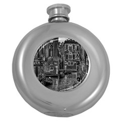 Venice Italy Gondola Boat Canal Round Hip Flask (5 oz)