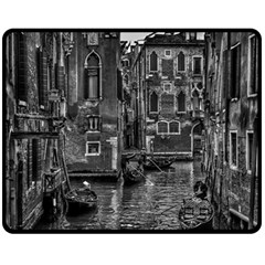 Venice Italy Gondola Boat Canal Fleece Blanket (Medium) 