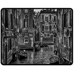 Venice Italy Gondola Boat Canal Double Sided Fleece Blanket (Medium) 