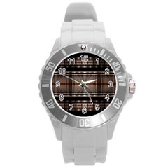 Fractal Fractal Art Design Geometry Round Plastic Sport Watch (l) by Celenk