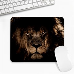 African Lion Mane Close Eyes Large Mousepads by Celenk