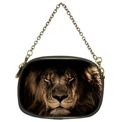 African Lion Mane Close Eyes Chain Purses (two Sides)  by Celenk