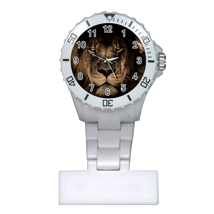 African Lion Mane Close Eyes Plastic Nurses Watch