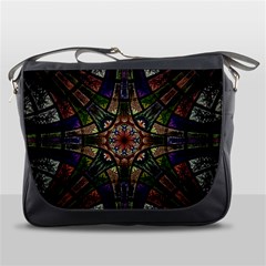 Fractal Detail Elements Pattern Messenger Bags by Celenk