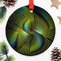 Fractal Abstract Design Fractal Art Ornament (round) by Celenk