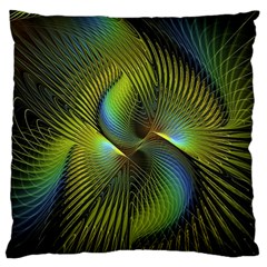 Fractal Abstract Design Fractal Art Large Cushion Case (two Sides) by Celenk