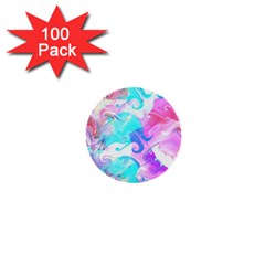 Background Art Abstract Watercolor 1  Mini Buttons (100 Pack)  by Celenk