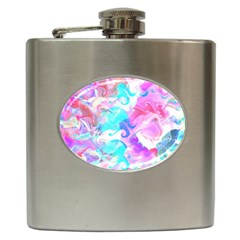 Background Art Abstract Watercolor Hip Flask (6 Oz) by Celenk