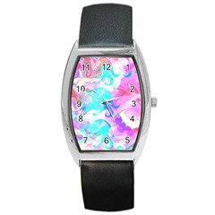 Background Art Abstract Watercolor Barrel Style Metal Watch by Celenk