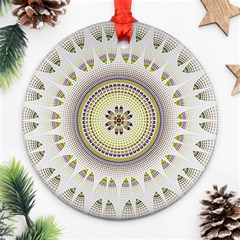 Mandala Fractal Decorative Ornament (round) by Celenk