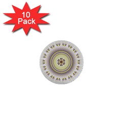 Mandala Fractal Decorative 1  Mini Buttons (10 Pack)  by Celenk