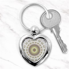 Mandala Fractal Decorative Key Chains (heart)  by Celenk