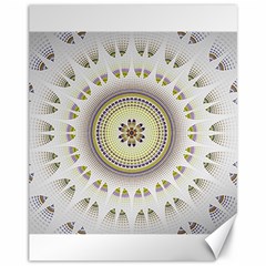 Mandala Fractal Decorative Canvas 11  X 14   by Celenk