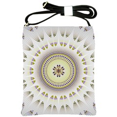 Mandala Fractal Decorative Shoulder Sling Bags by Celenk