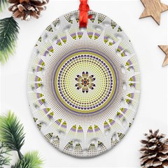 Mandala Fractal Decorative Ornament (oval Filigree) by Celenk