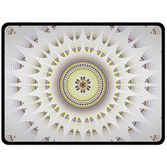 Mandala Fractal Decorative Double Sided Fleece Blanket (large)  by Celenk