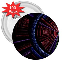 Fractal Circle Pattern Curve 3  Buttons (100 Pack)  by Celenk