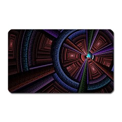 Fractal Circle Pattern Curve Magnet (rectangular) by Celenk