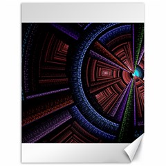 Fractal Circle Pattern Curve Canvas 18  X 24   by Celenk