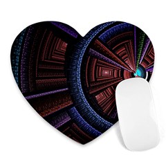 Fractal Circle Pattern Curve Heart Mousepads by Celenk