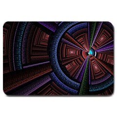 Fractal Circle Pattern Curve Large Doormat  by Celenk