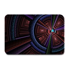 Fractal Circle Pattern Curve Plate Mats by Celenk