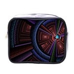 Fractal Circle Pattern Curve Mini Toiletries Bags Front