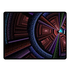 Fractal Circle Pattern Curve Fleece Blanket (small) by Celenk