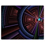 Fractal Circle Pattern Curve Double Sided Flano Blanket (Medium)  60 x50  Blanket Front