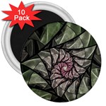 Fractal Flowers Floral Fractal Art 3  Magnets (10 pack)  Front