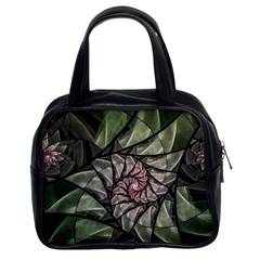 Fractal Flowers Floral Fractal Art Classic Handbags (2 Sides) by Celenk