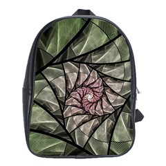 Fractal Flowers Floral Fractal Art School Bag (xl)